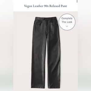 Abercrombie and fitch vegan leather, 90s relaxed fit high rise size 27 | 4 | L